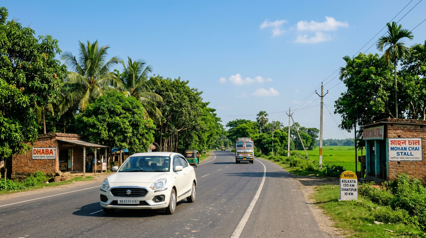 Kolkata to Sundarban by car — driving on Bengal highway toward the mangroves