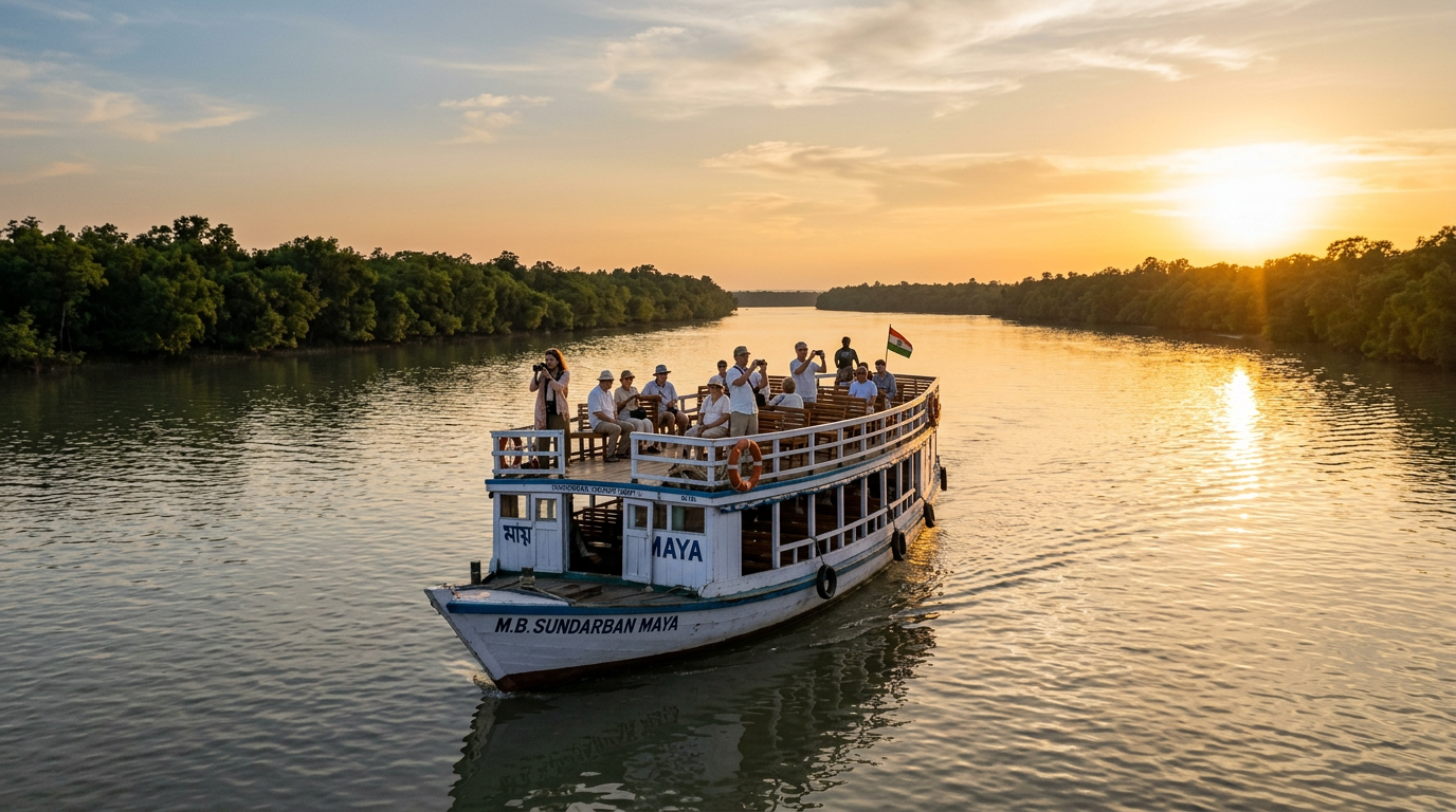Sundarban 1 night 2 days itinerary return journey boat