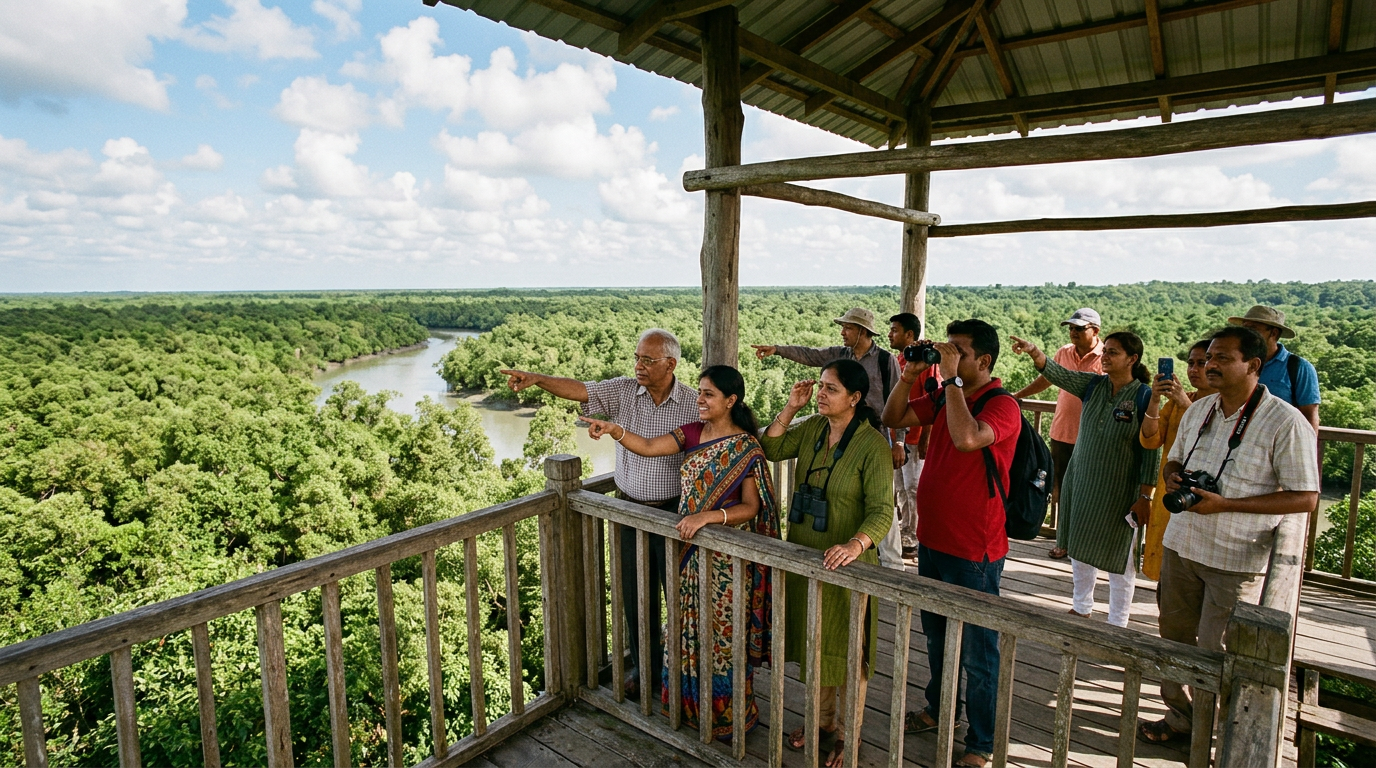 Sundarban 1 night 2 days itinerary watchtower visit