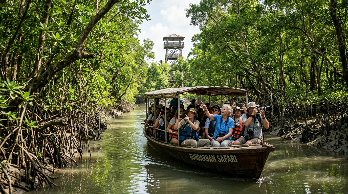Sundarban 2 nights 3 days itinerary boat safari watchtower