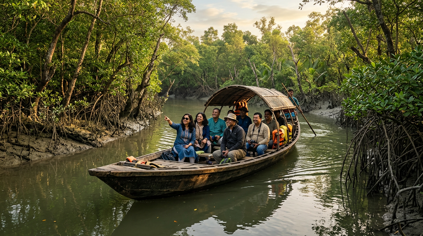 Sundarban 5 Days Tour Boat Safari through mangrove creeks