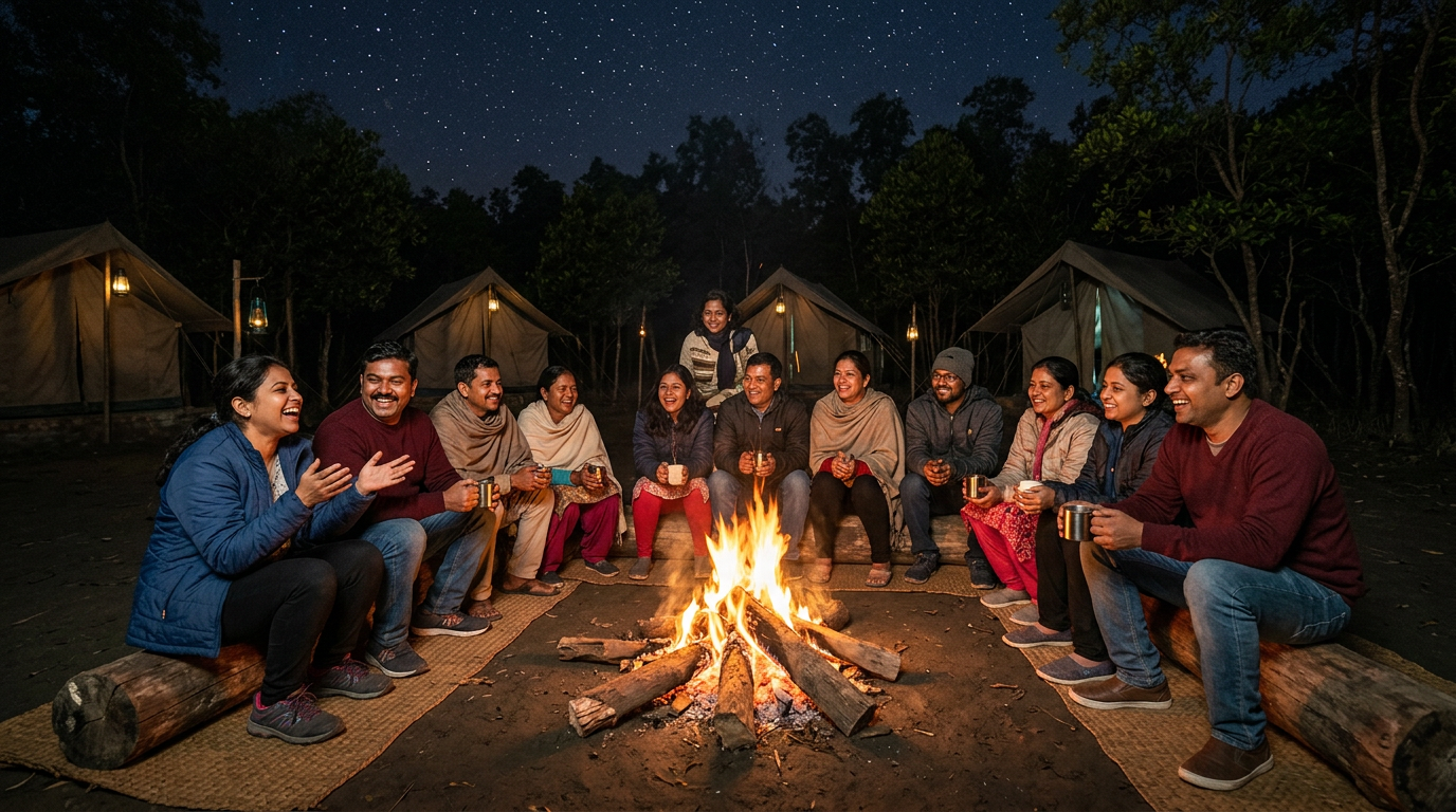 Sundarban Group Tour Bonfire Night Experience Sundarban group tour bonfire night team activity