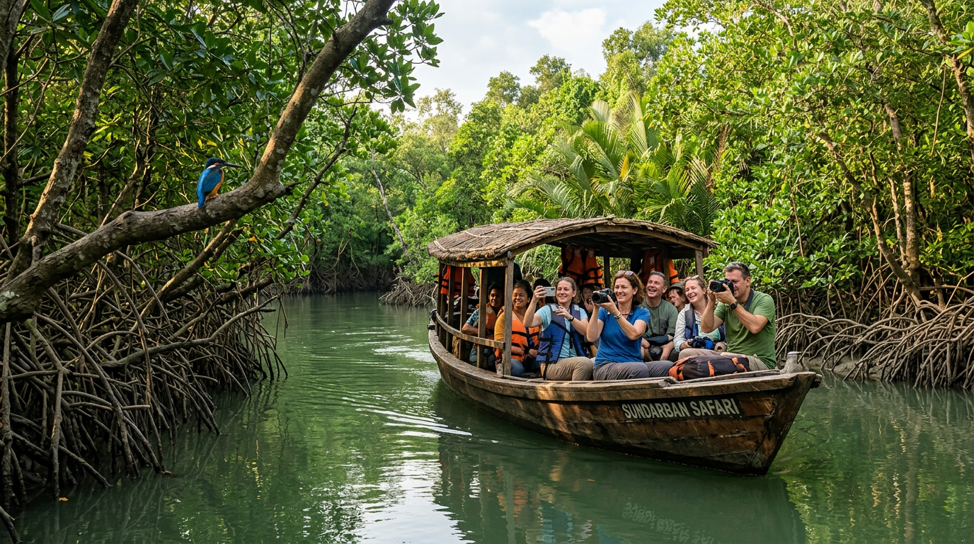 Sundarban Tour from Bangalore — Mangrove Boat Safari Sundarban tour from Bangalore mangrove river boat safari