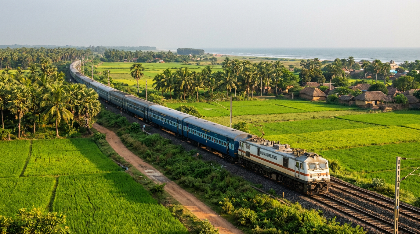 Sundarban Tour from Bhubaneswar — Scenic Train Ride to Bengal Train journey from Odisha to Bengal through coastal countryside