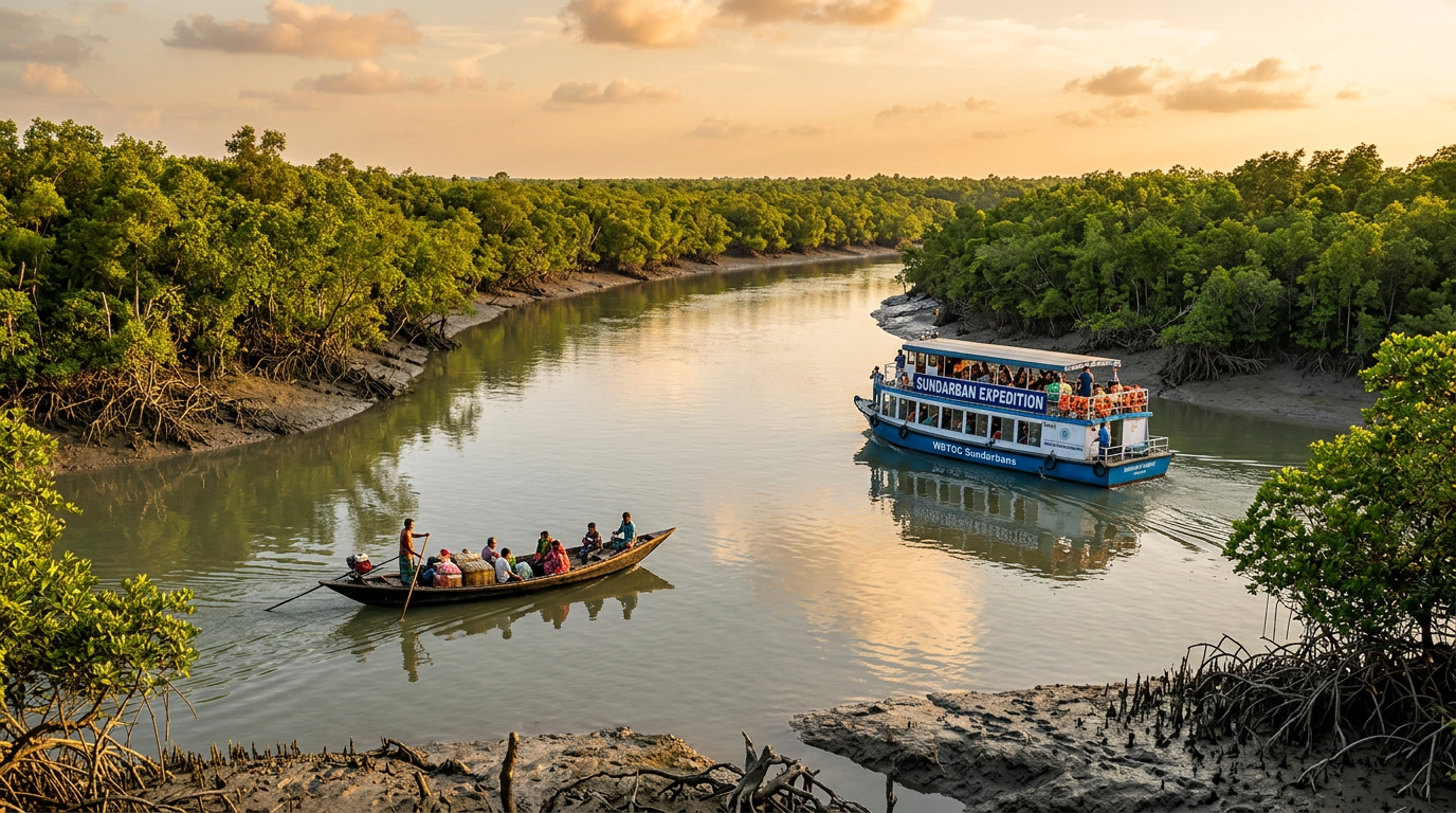Sundarban Tour from Hyderabad — River Safari Sundarban tour from Hyderabad river boat safari through mangroves