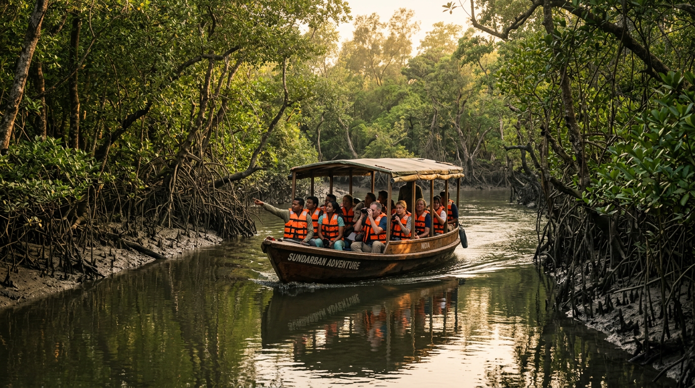 Sundarban Tour from Mumbai — Mangrove Boat Safari Sundarban tour from Mumbai boat safari in mangrove creek