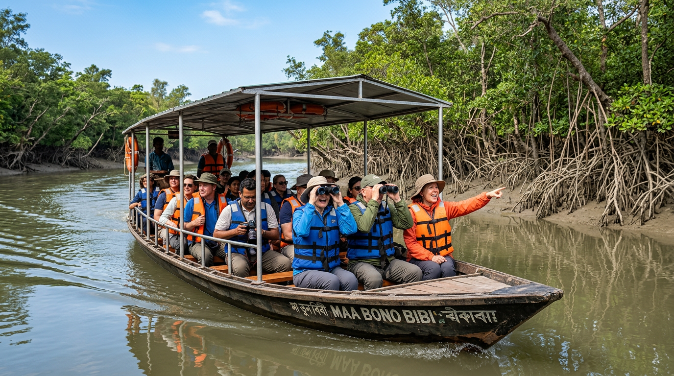 What to expect on Sundarban tour first boat safari